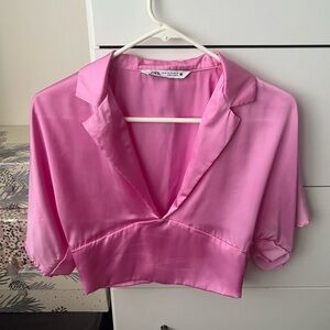 Pink zara top xs